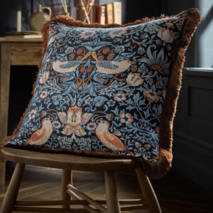 William Morris At Home Strawberry Thief Cushion